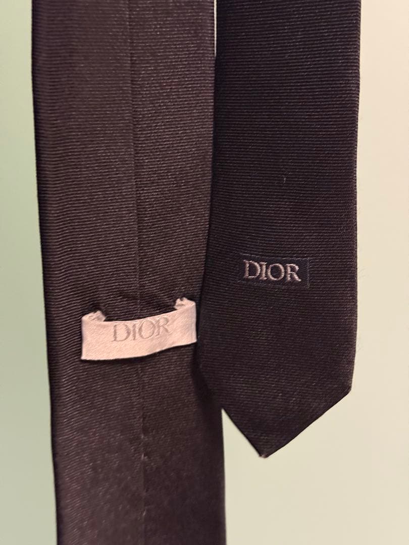 DIOR ロゴ ネクタイ　ブラック