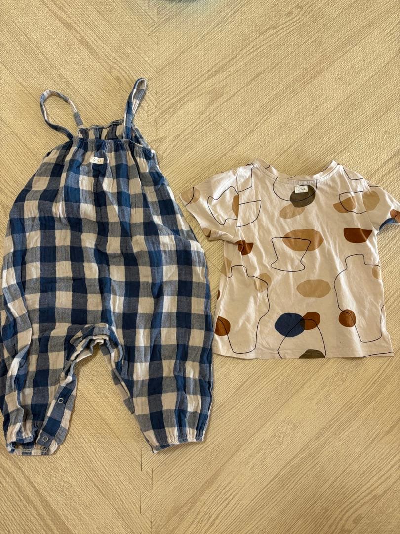 オーガニックズー　organiczoo Tシャツ　オーバーオール 1-2y