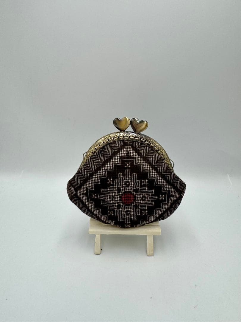 【ハンドメイド】 大島紬 着物リメイク　ハンド バッグ3点セット #328