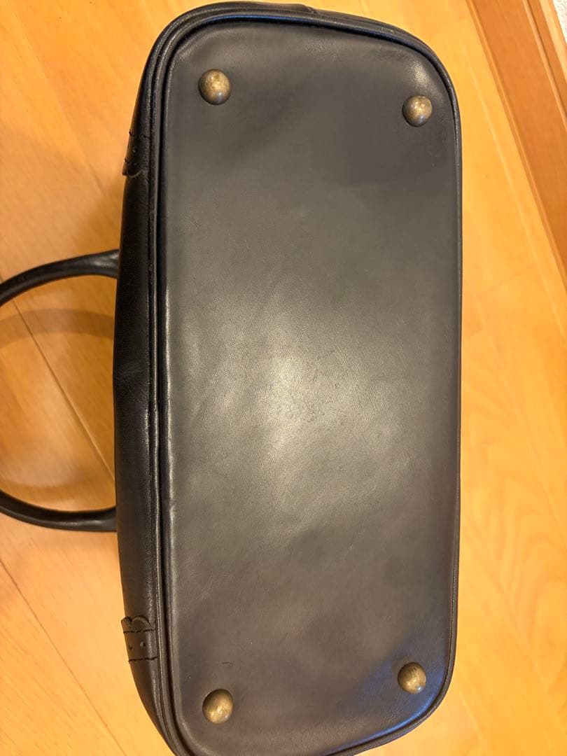 ANNA SUI ブラックレザー ハンドバッグ