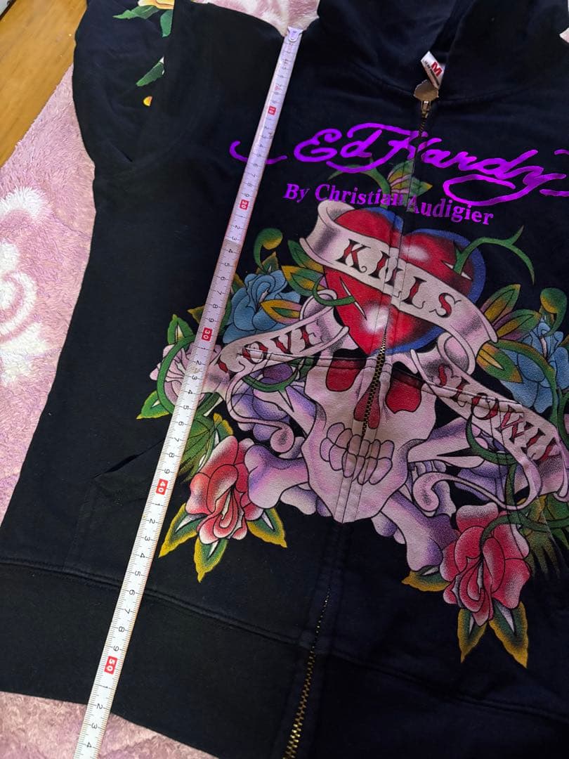 Ed Hardy スカル バラ パーカー