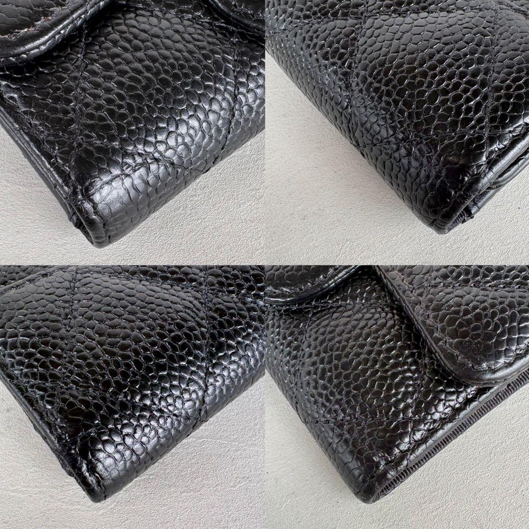 CHANEL キャビアスキン　マトラッセ　6連キーケース　カードケース