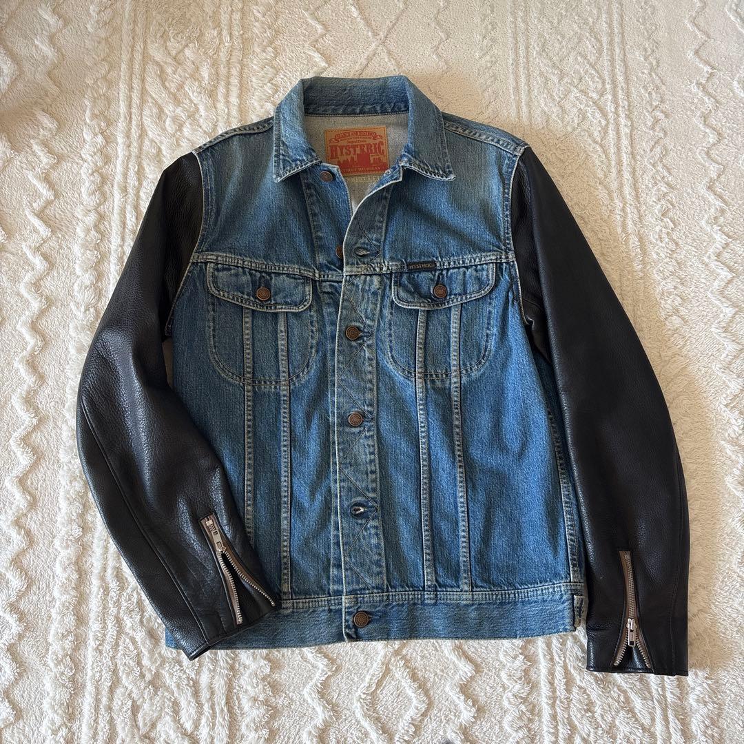 HYSTERIC GLAMOUR SP加工デニム レザージャケット　山下智久
