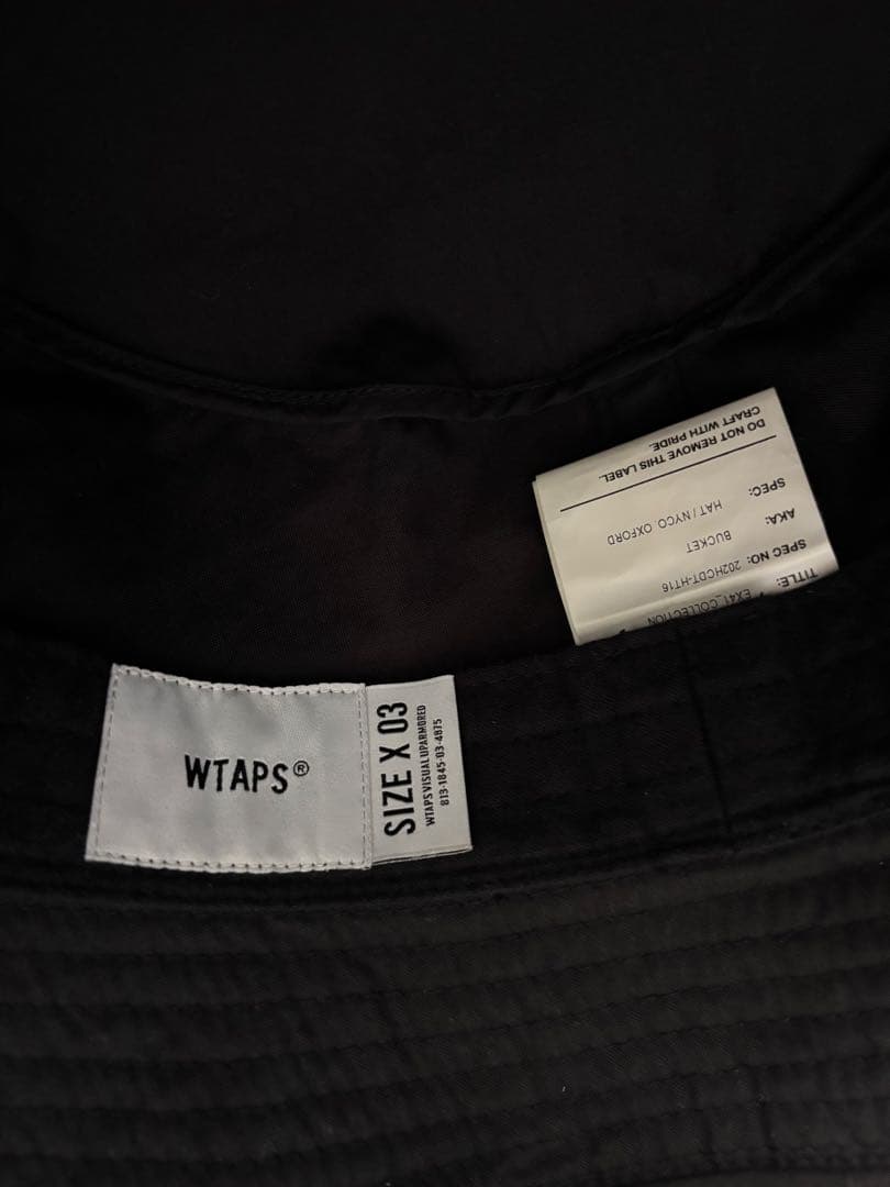 wtaps バケットハット　ブラック　03 Lサイズ