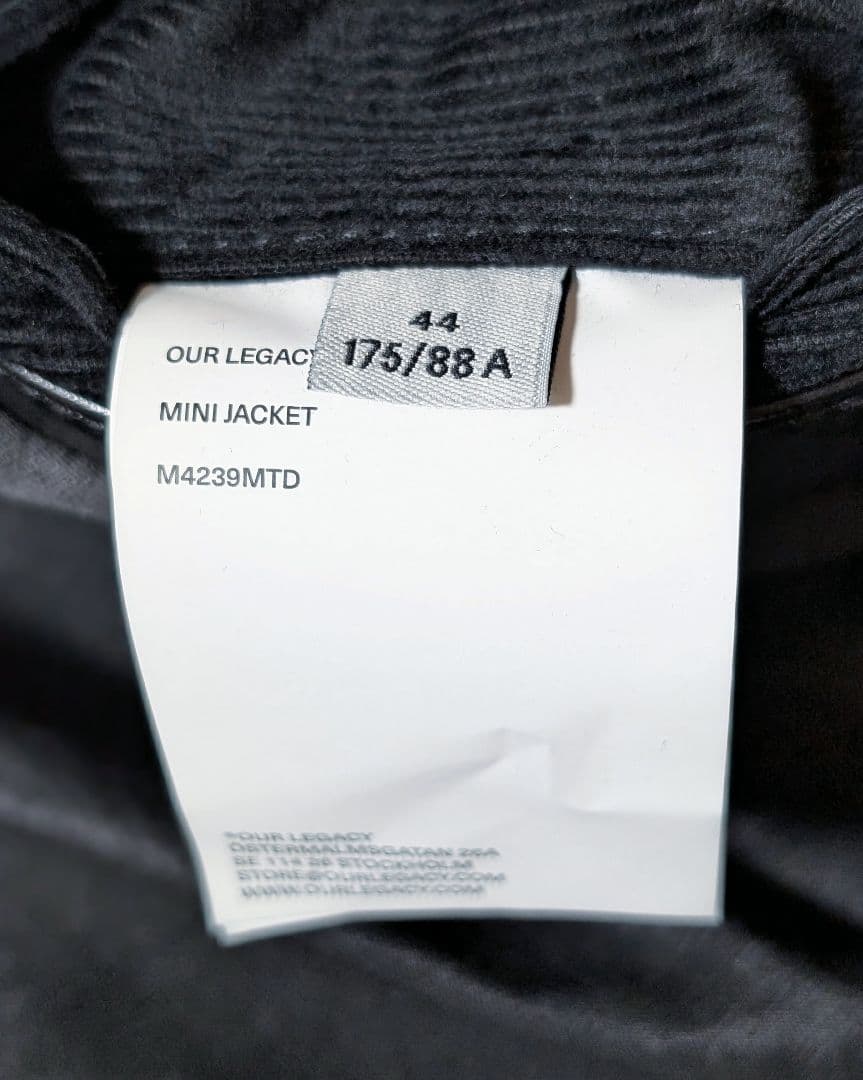 国内正規品 Our Legacy Leather Mini Jacket レザー