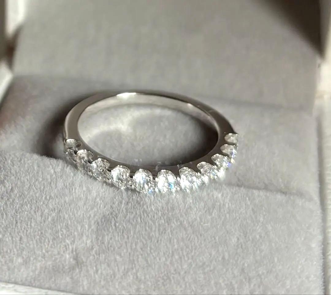 11号 0.593ct ラボダイヤ ハーフエタニティリング