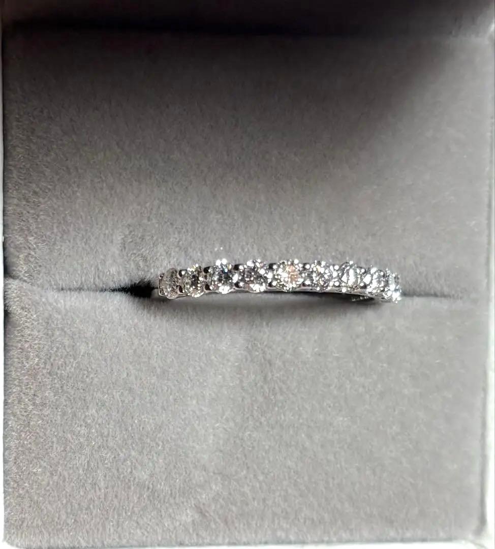 11号 0.593ct ラボダイヤ ハーフエタニティリング
