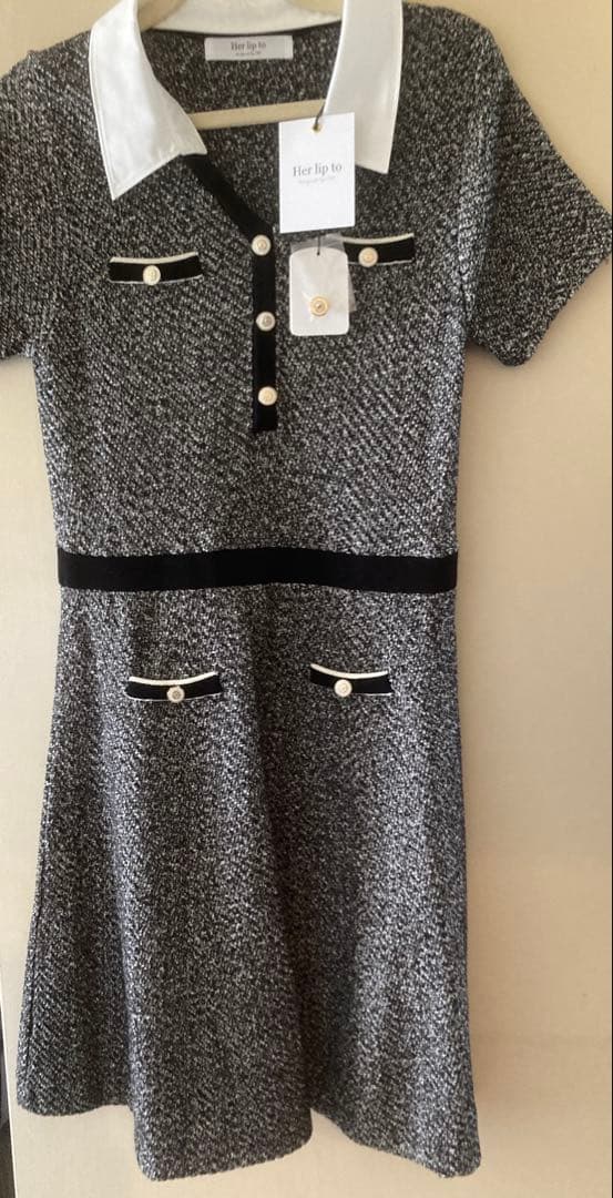 ワンピース San Rocco Tweed Knit Dress black