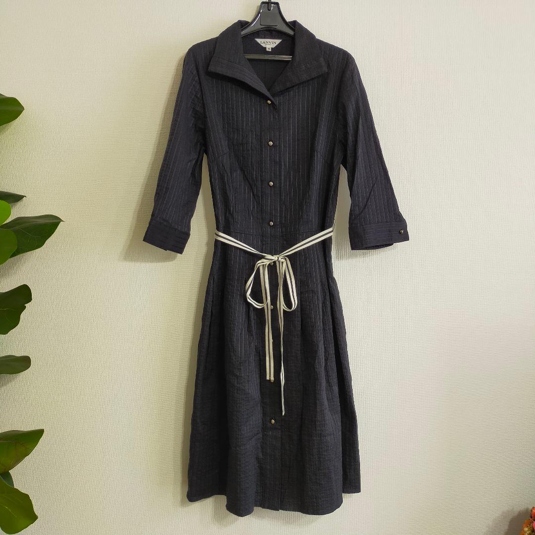ランバン　スポール　LANVIN　SPORT　シャツ風　ワンピース　サイズ40