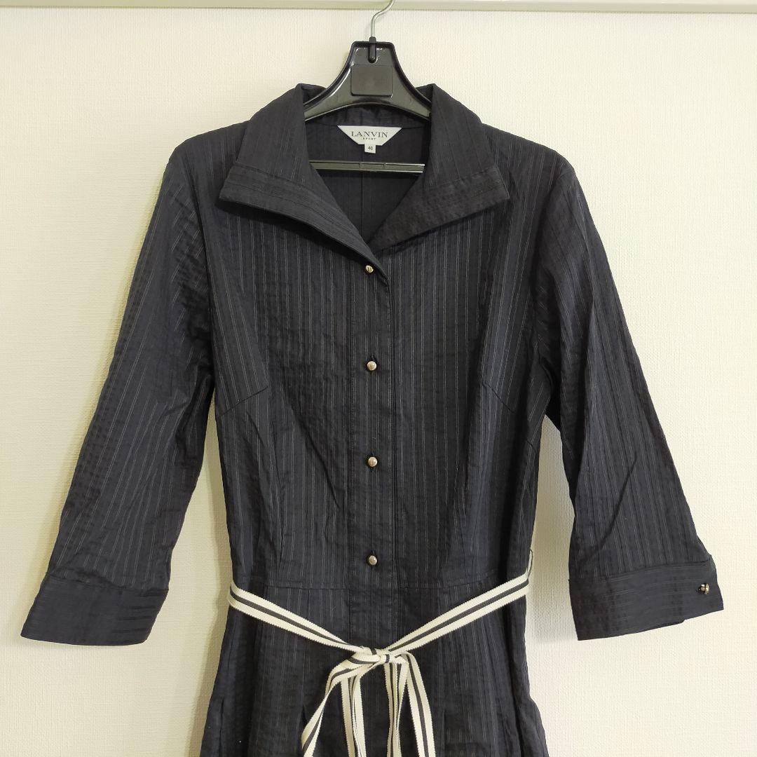 ランバン　スポール　LANVIN　SPORT　シャツ風　ワンピース　サイズ40