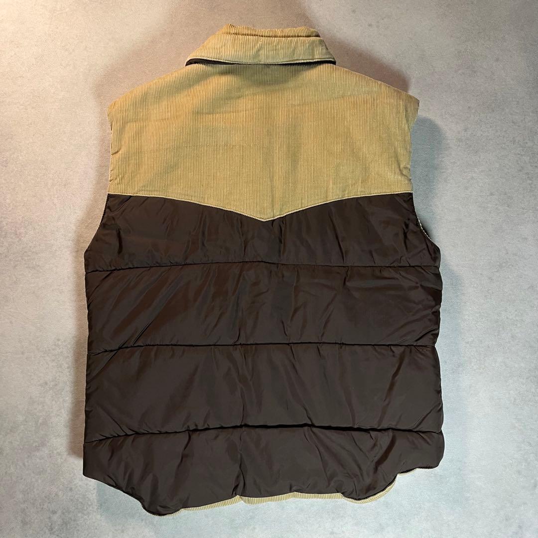 70s オーシャンパシフィック 中綿入り コーデュロイ ベスト リバーシブル