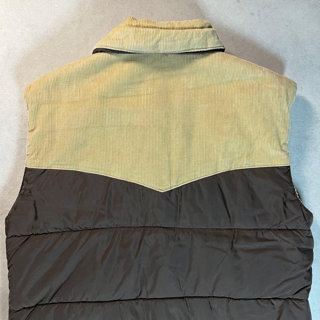 70s オーシャンパシフィック 中綿入り コーデュロイ ベスト リバーシブル