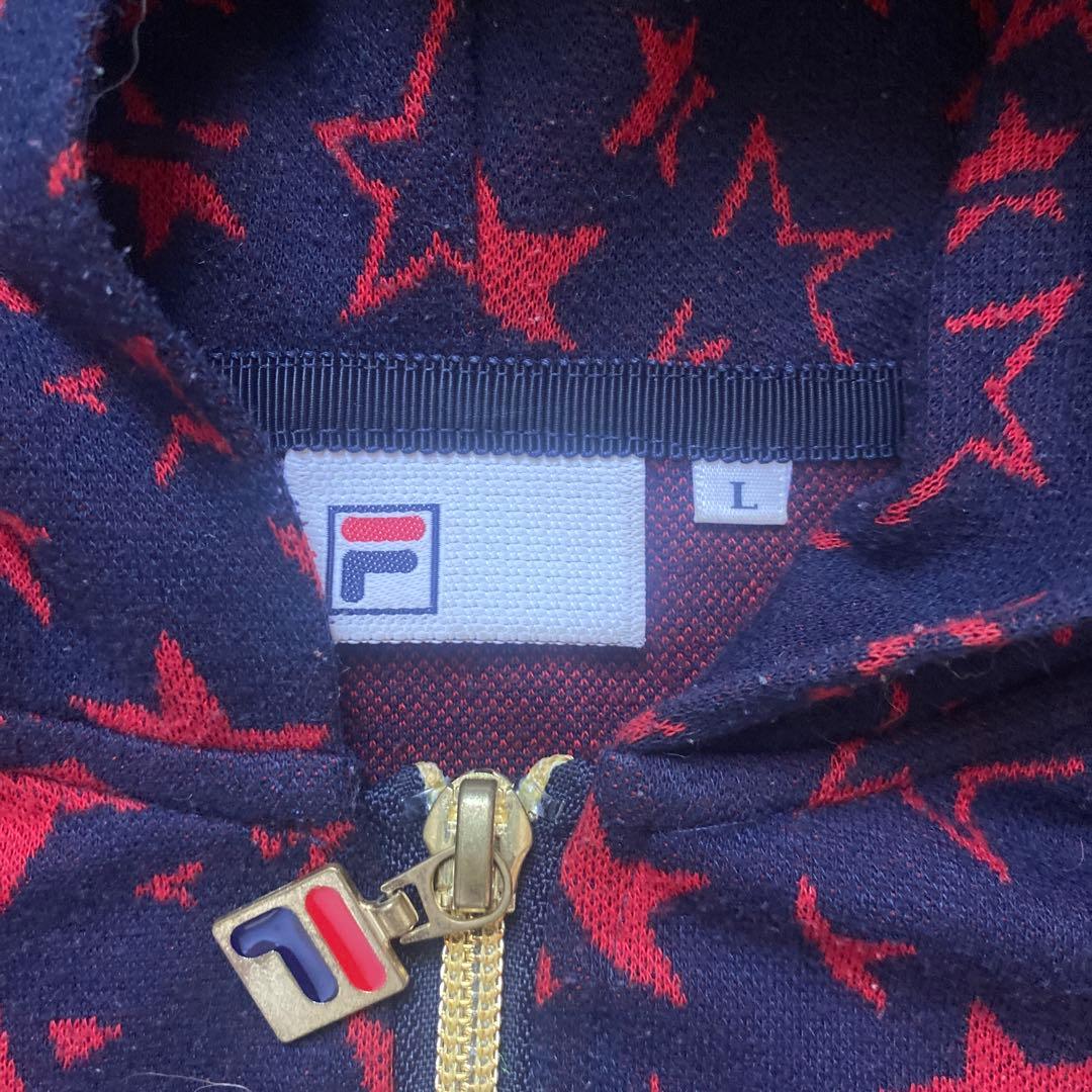FILA 星柄フード付きジャケット Lサイズ