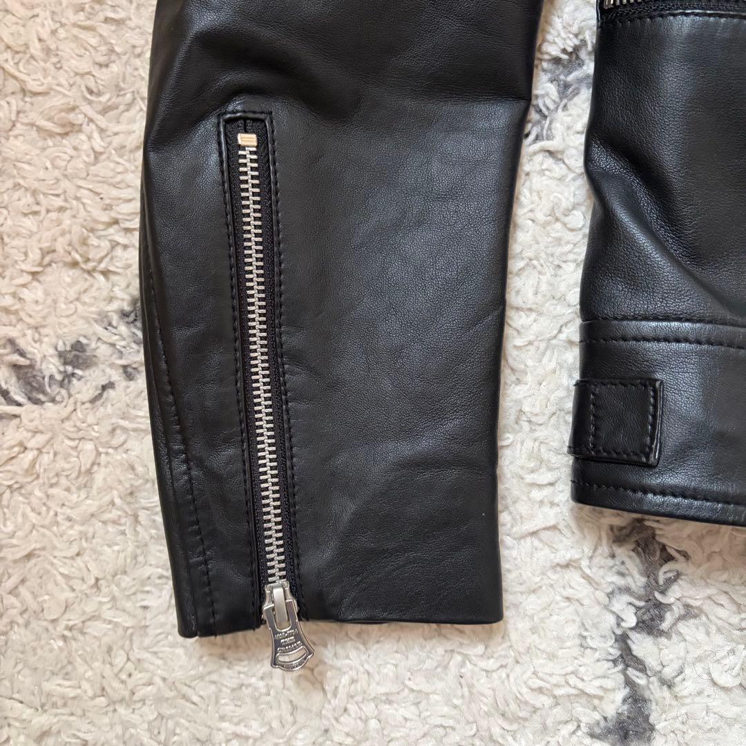 ジャケット・アウター CRIMIE LAMB LEATHER SEMI W RIDERS JACKET