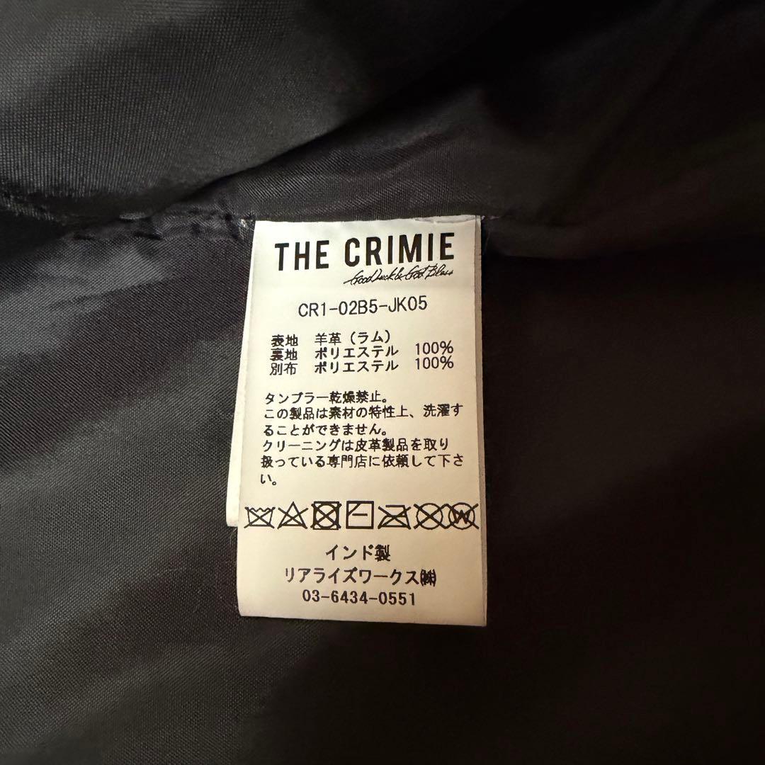 ジャケット・アウター CRIMIE LAMB LEATHER SEMI W RIDERS JACKET