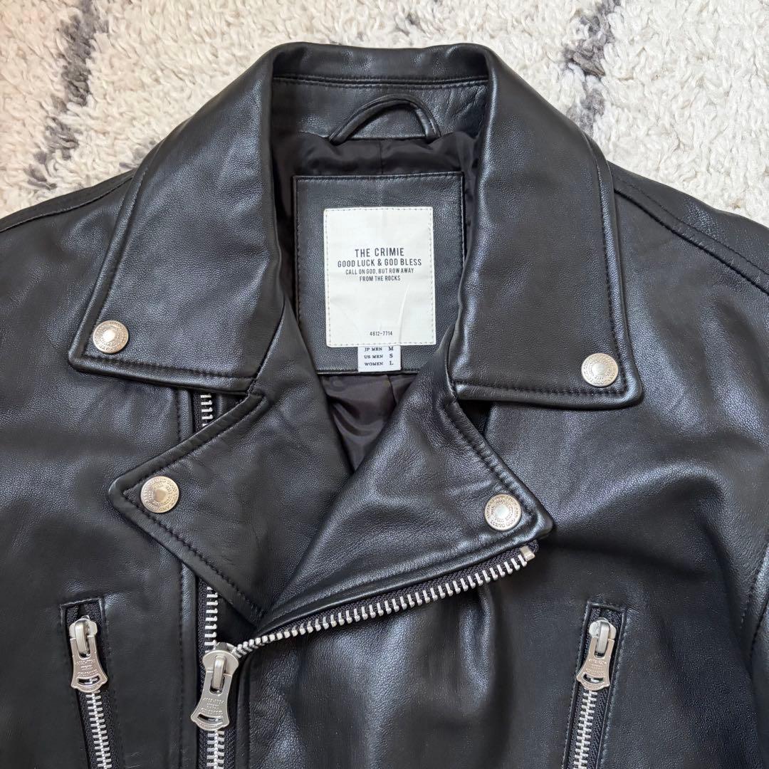 ジャケット・アウター CRIMIE LAMB LEATHER SEMI W RIDERS JACKET