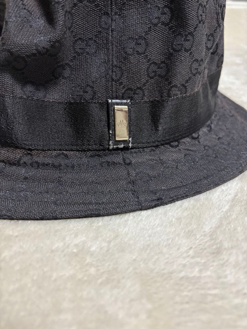 サ*ナ様 GUCCI グッチ GG柄 バケットハット ブラック Ｌ