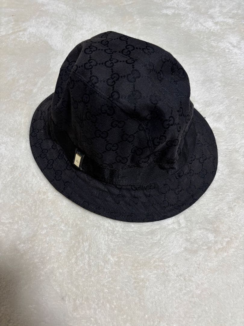 サ*ナ様 GUCCI グッチ GG柄 バケットハット ブラック Ｌ