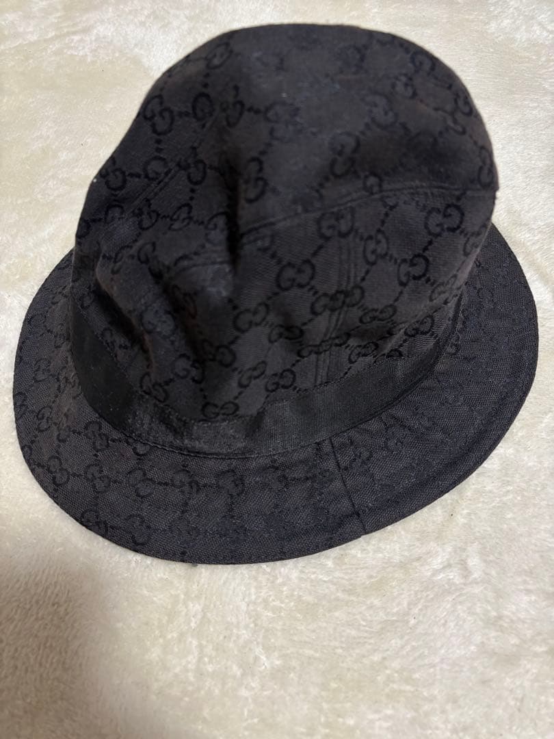 サ*ナ様 GUCCI グッチ GG柄 バケットハット ブラック Ｌ