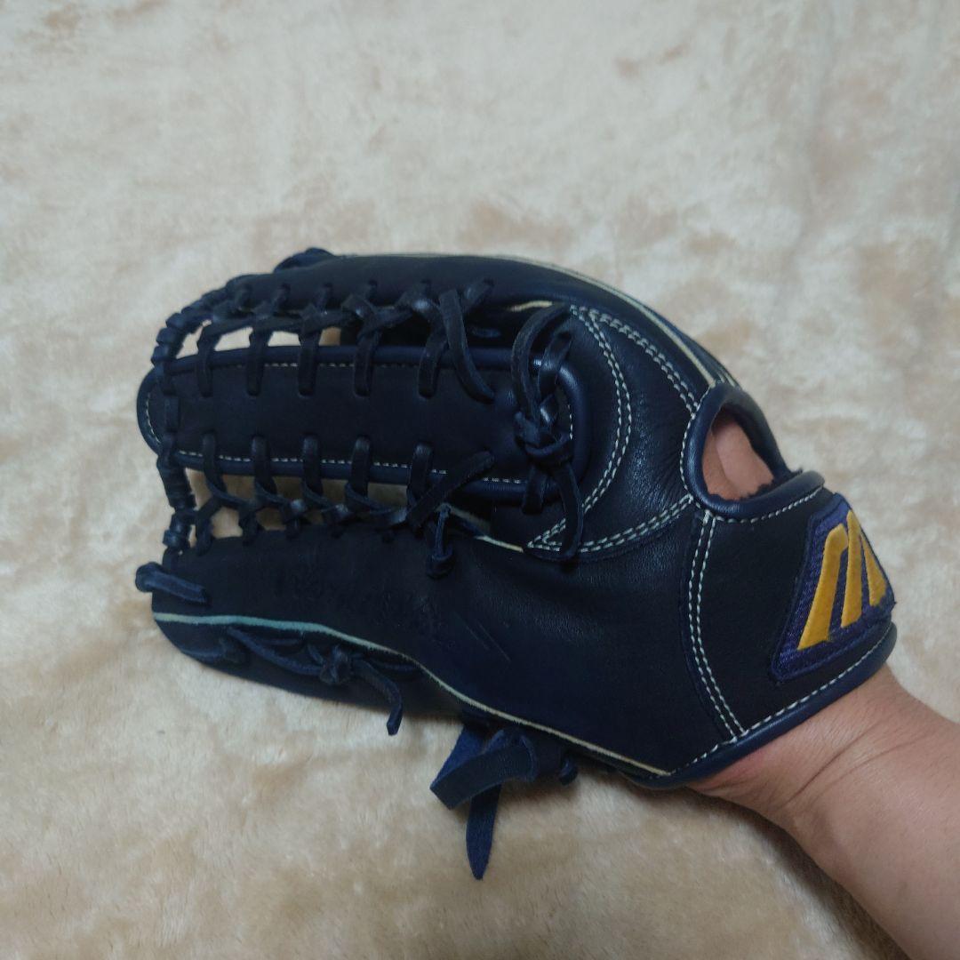 ミズノ グローブ 左 ワールドウィン プロフェッショナルモデル 野球 青