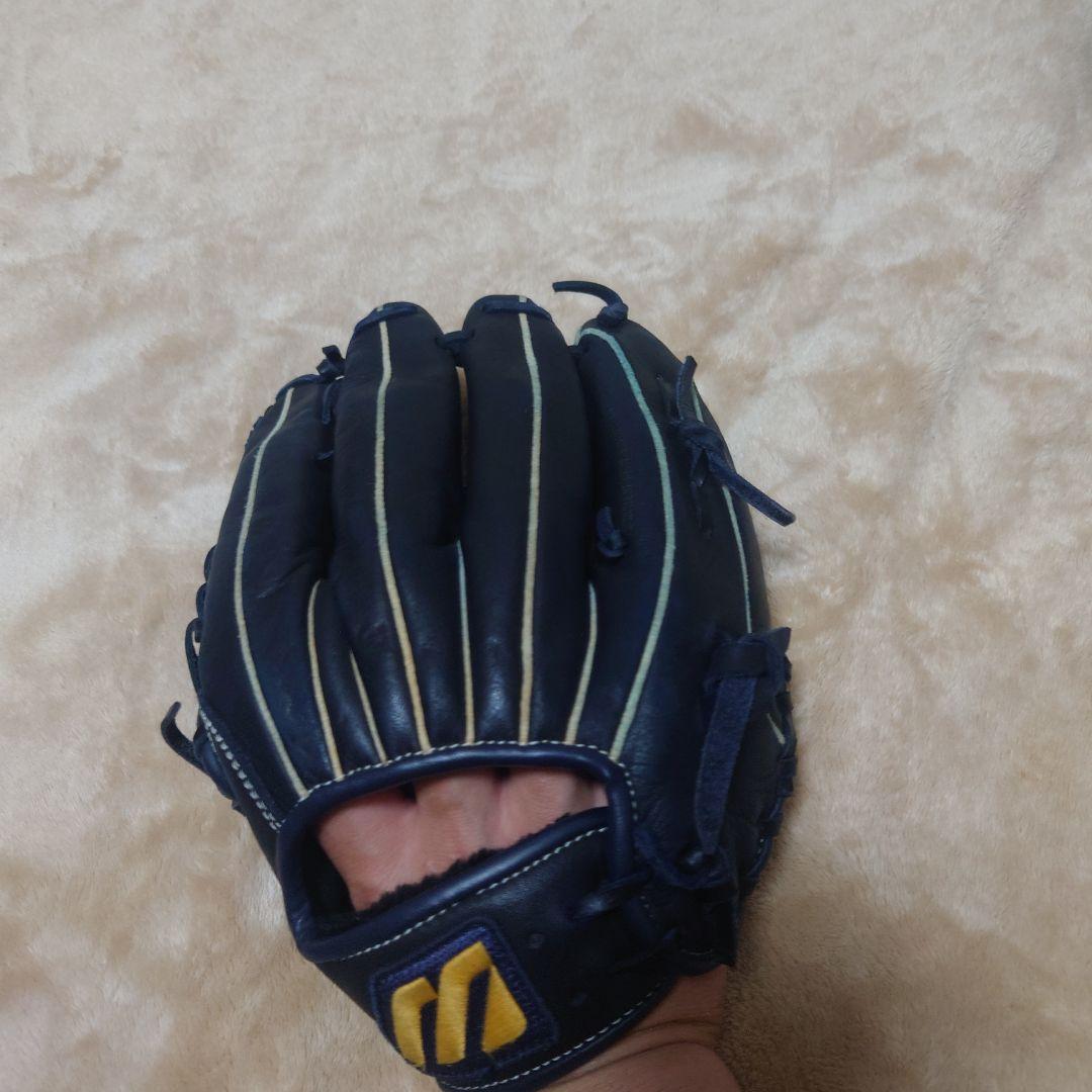 ミズノ グローブ 左 ワールドウィン プロフェッショナルモデル 野球 青