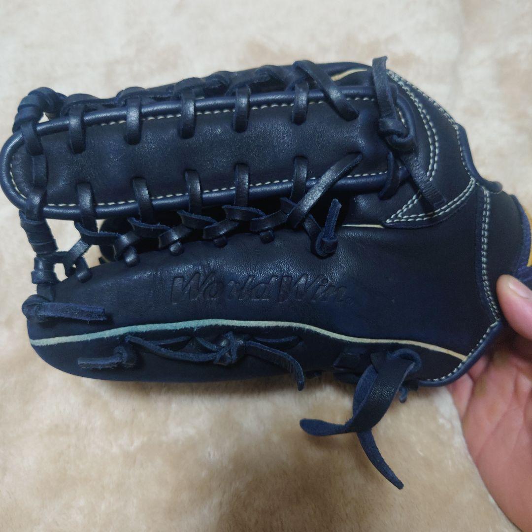 ミズノ グローブ 左 ワールドウィン プロフェッショナルモデル 野球 青