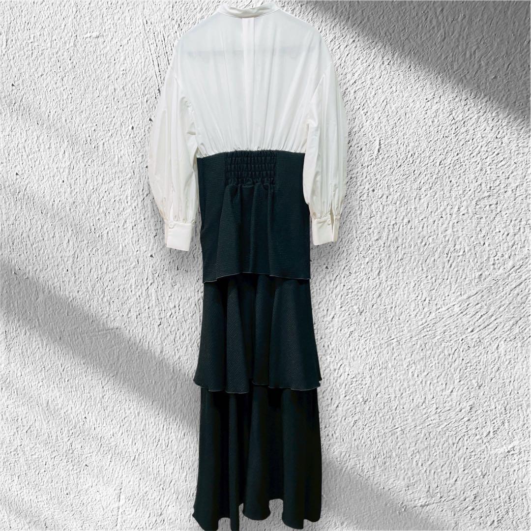 【未使用】Ameri SHIRT DOCKING TIERED DRESS S