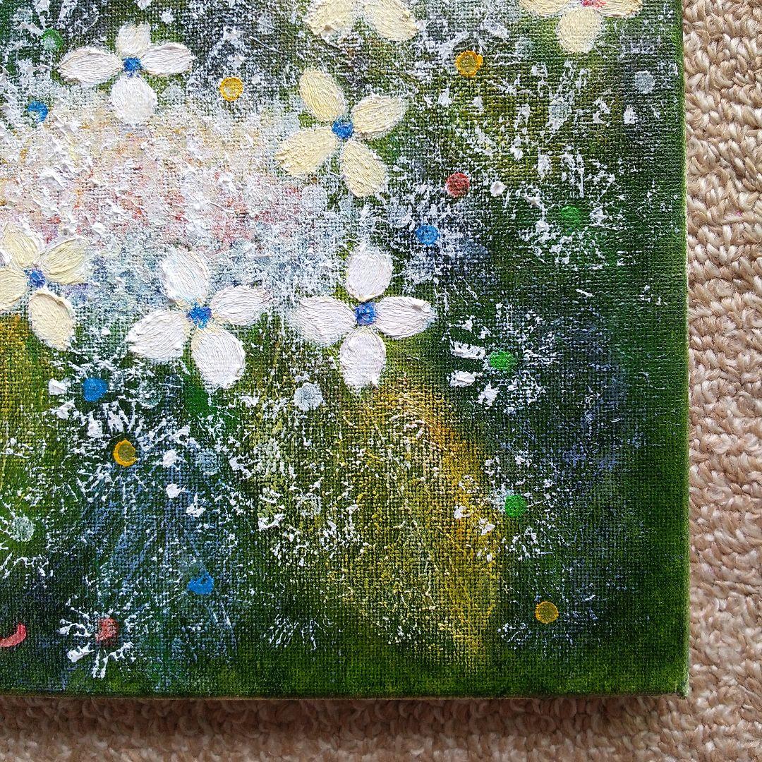 油絵 「紫陽花の輝き」F3号 （匿名配送）