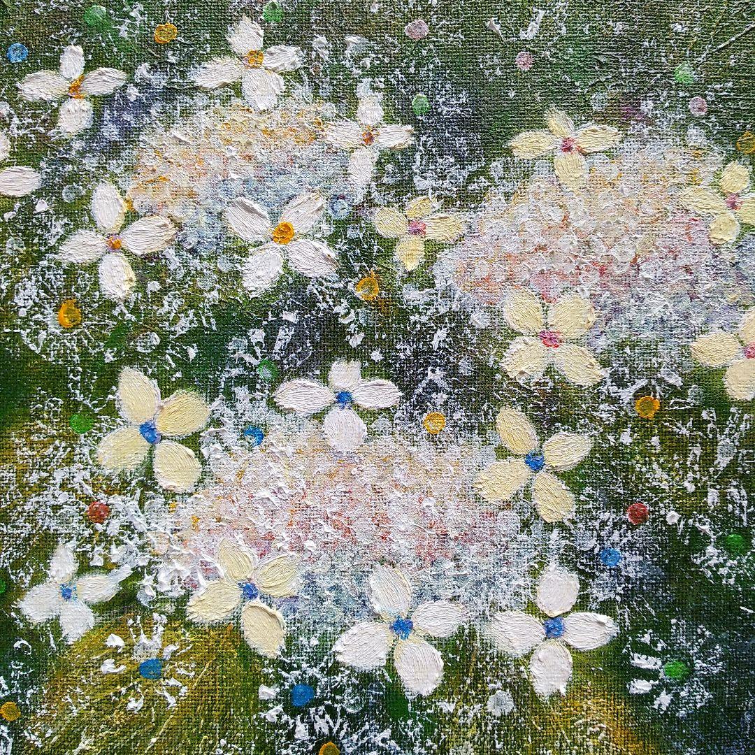 油絵 「紫陽花の輝き」F3号 （匿名配送）