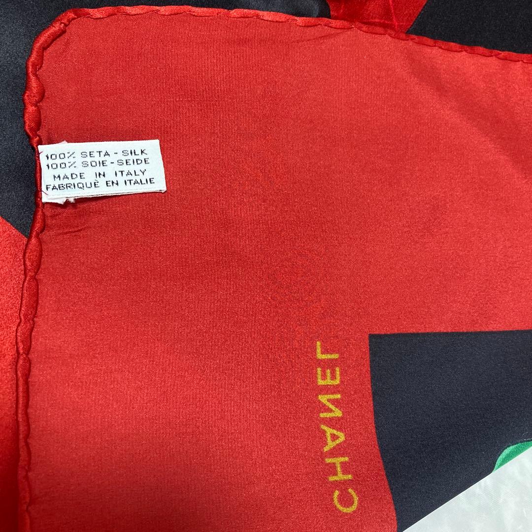 CHANELシルク大判スカーフ★美品.マトラッセ.バッグ柄.ヴィンテージ、タグ付