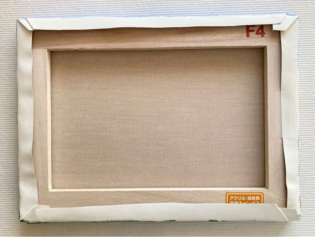 ご依頼品、花の絵　風景画　アクリル画　原画 「羊ヶ丘展望台のラベンダー畑」F4