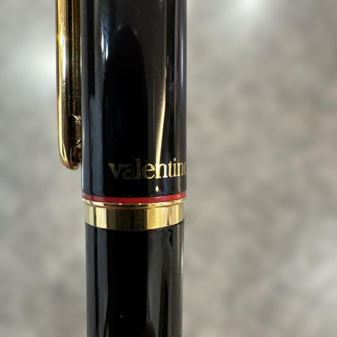 14k ヴァレンティノ　Valentino 万年筆 黒 金色装飾　14 金　希少