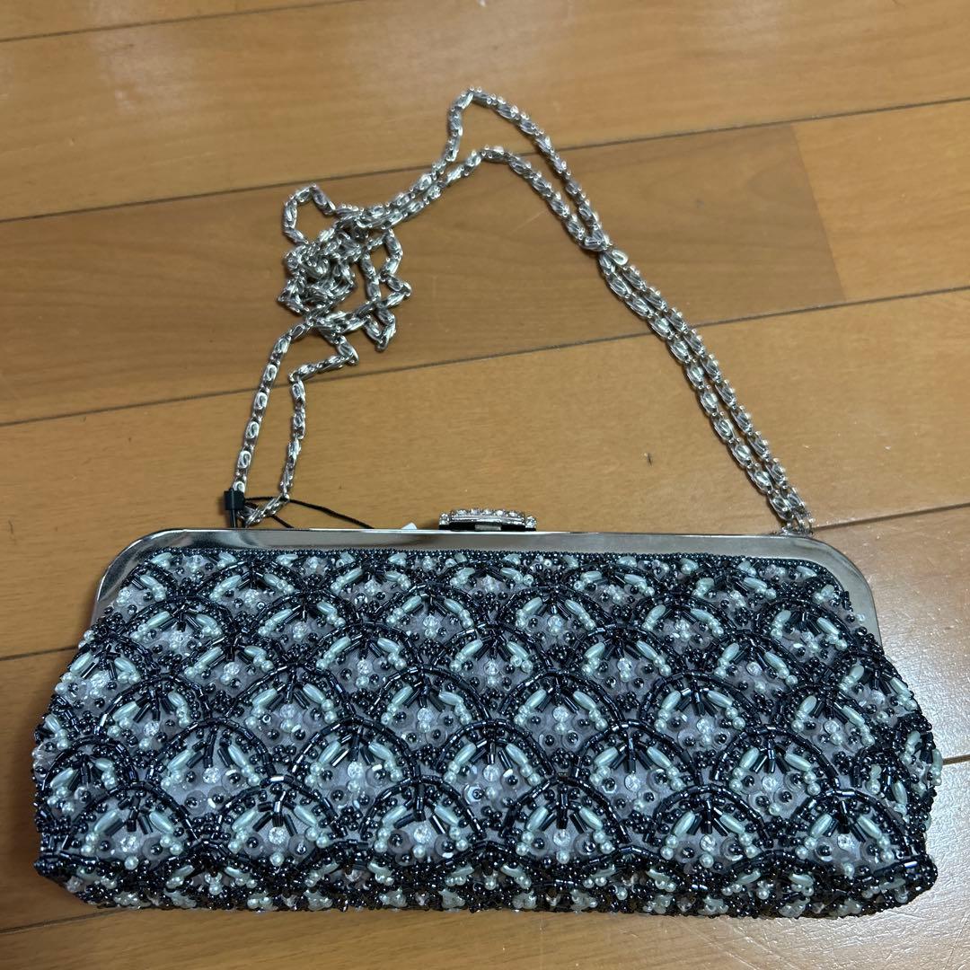 値下げ！【新品タグ付き】23区　パーティーバッグ　シルバー　結婚式