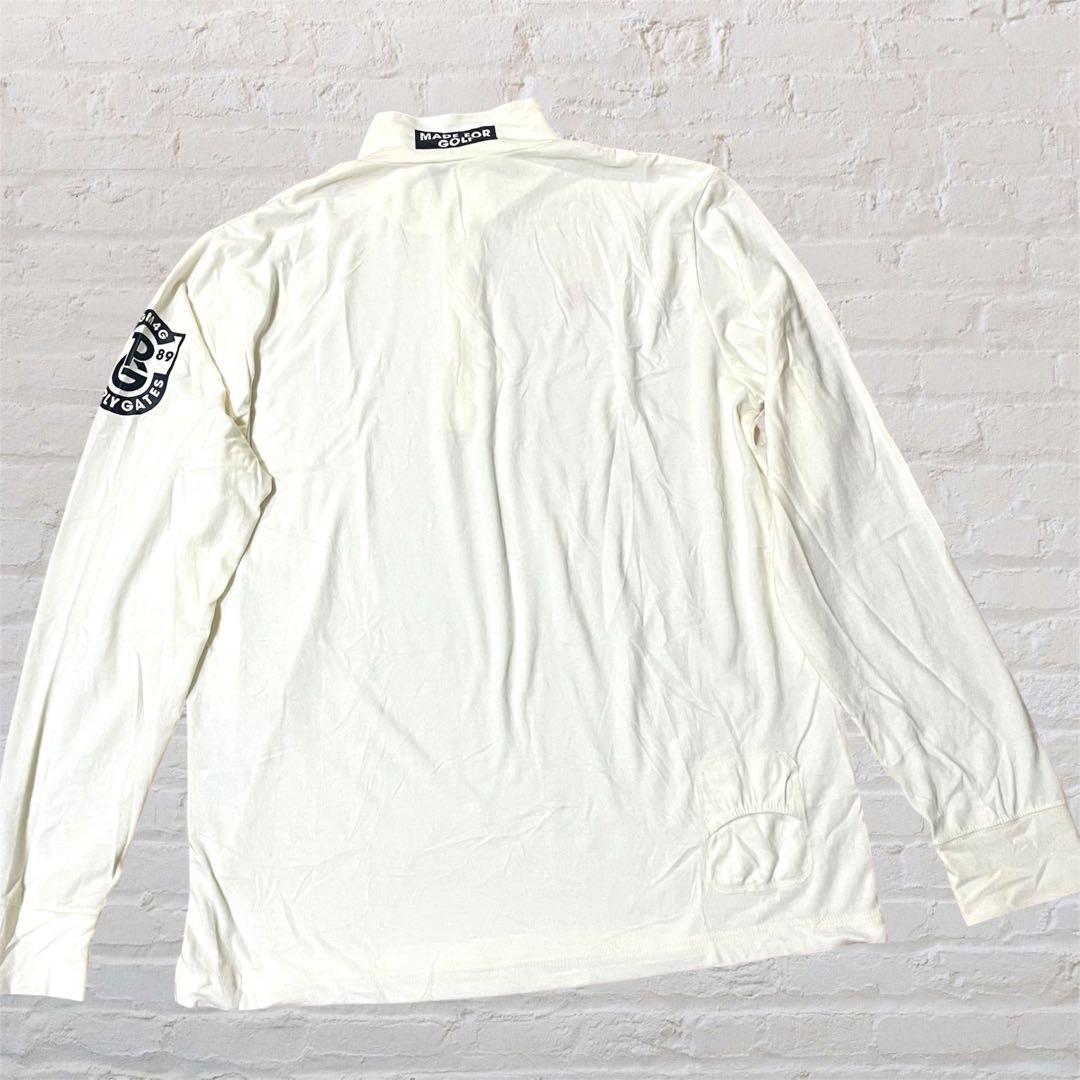 美品　PEARLY GATES 長袖ハーフジップT アイボリー 7[3L]