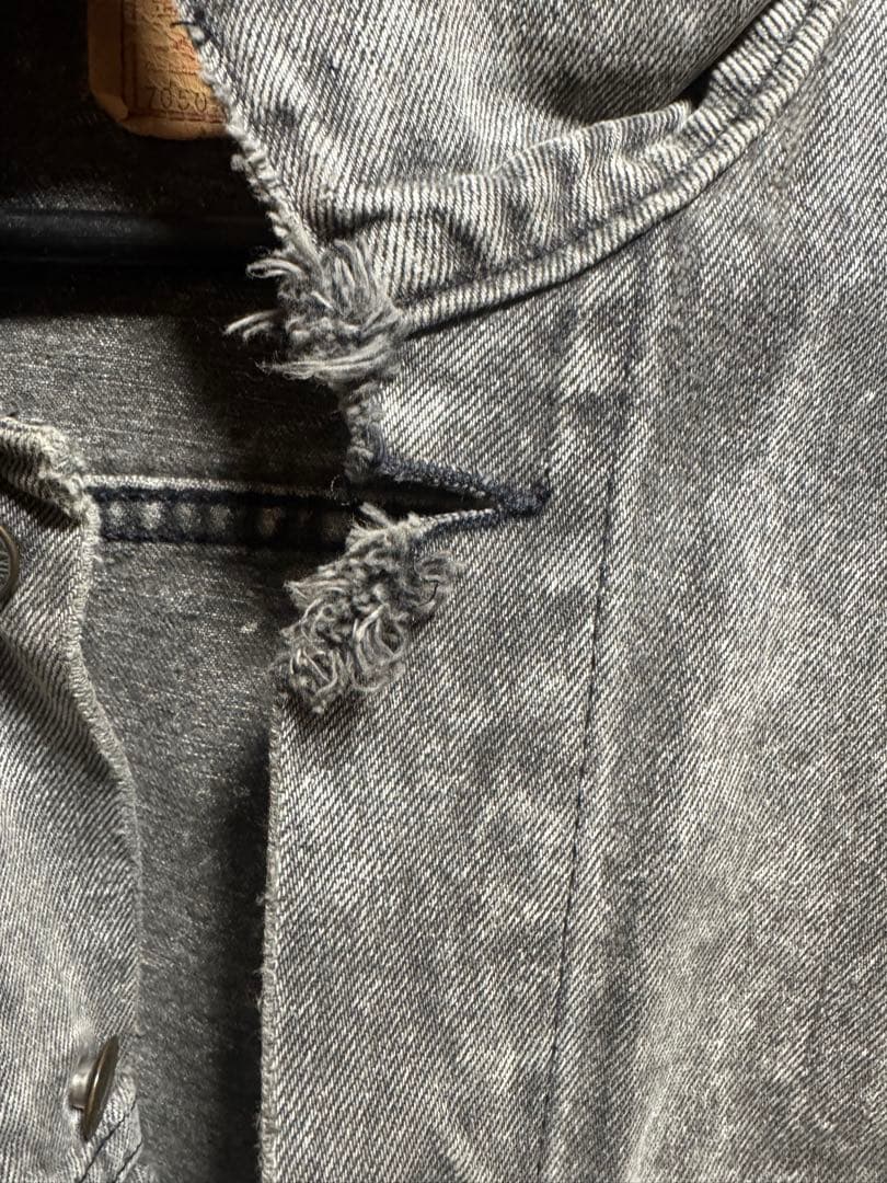 Levi's ブラックデニムジャケット ヴィンテージ カスタム