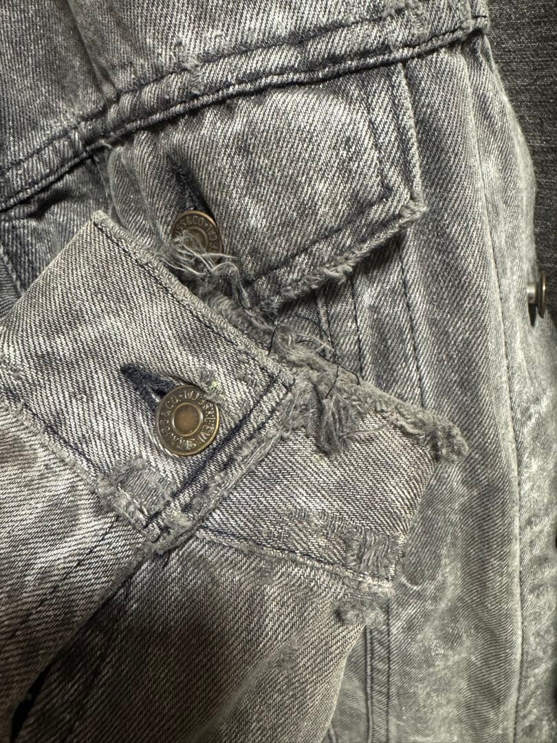 Levi's ブラックデニムジャケット ヴィンテージ カスタム