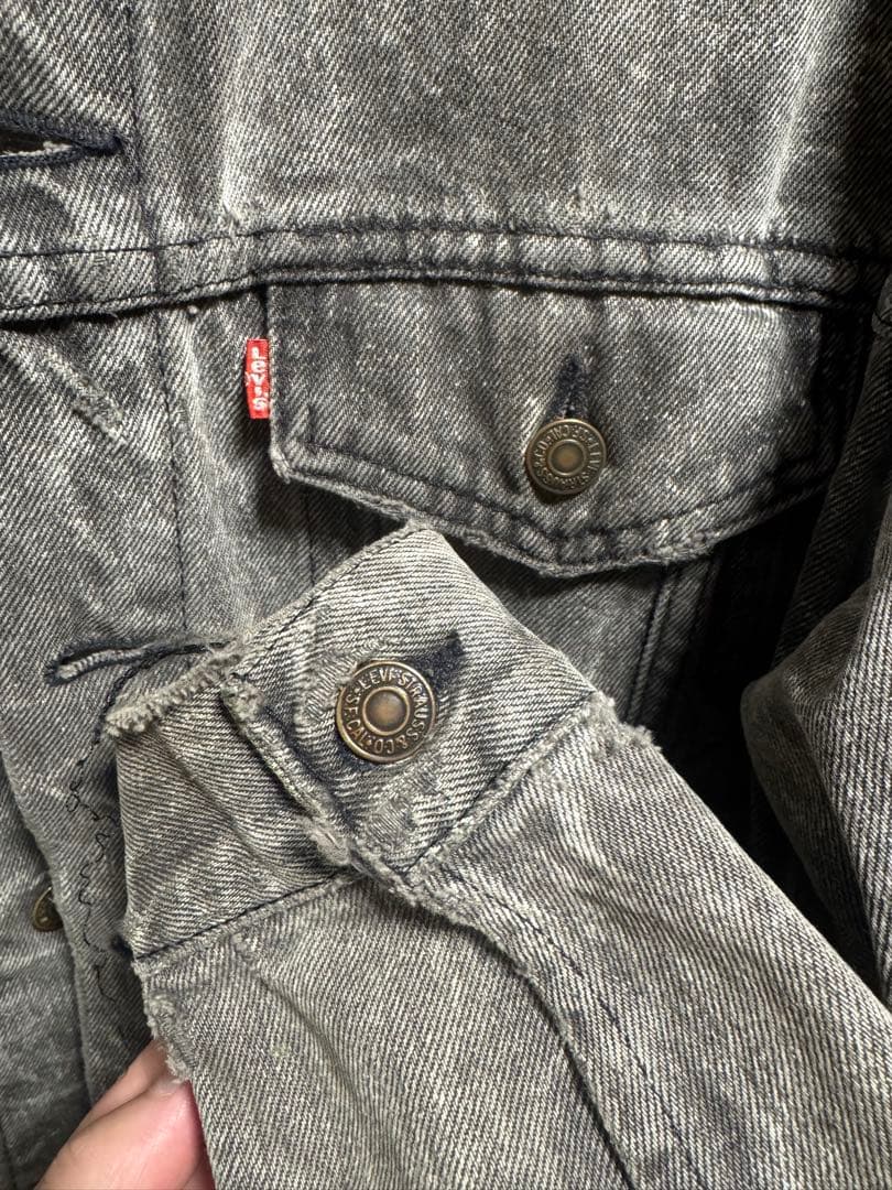 Levi's ブラックデニムジャケット ヴィンテージ カスタム