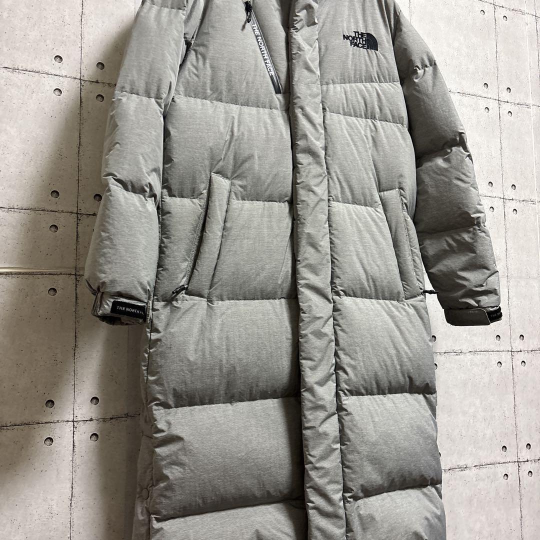 【状態◎】ノースフェイス DRYVENT ロングダウン ベンチコート グレー