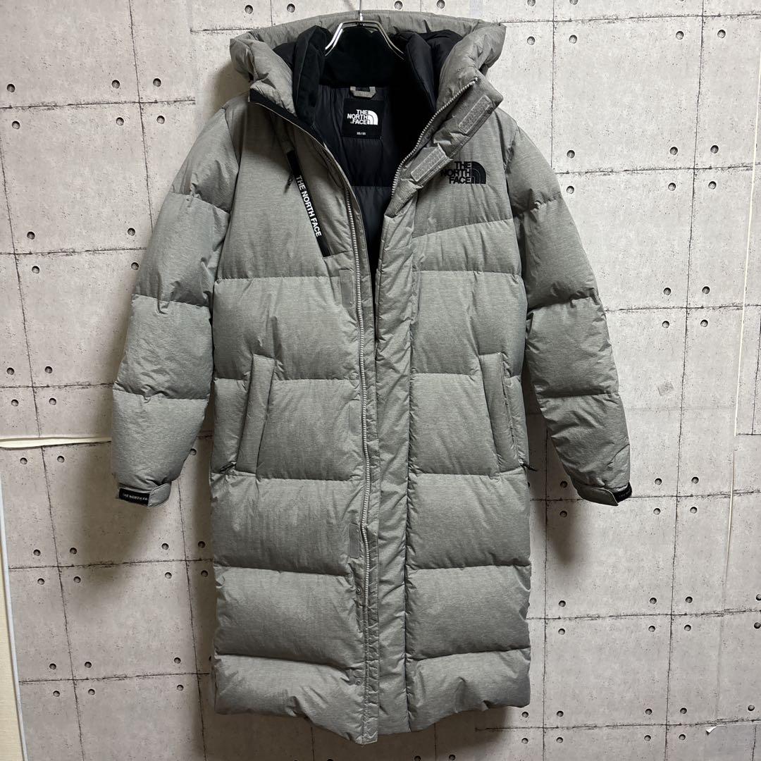 【状態◎】ノースフェイス DRYVENT ロングダウン ベンチコート グレー