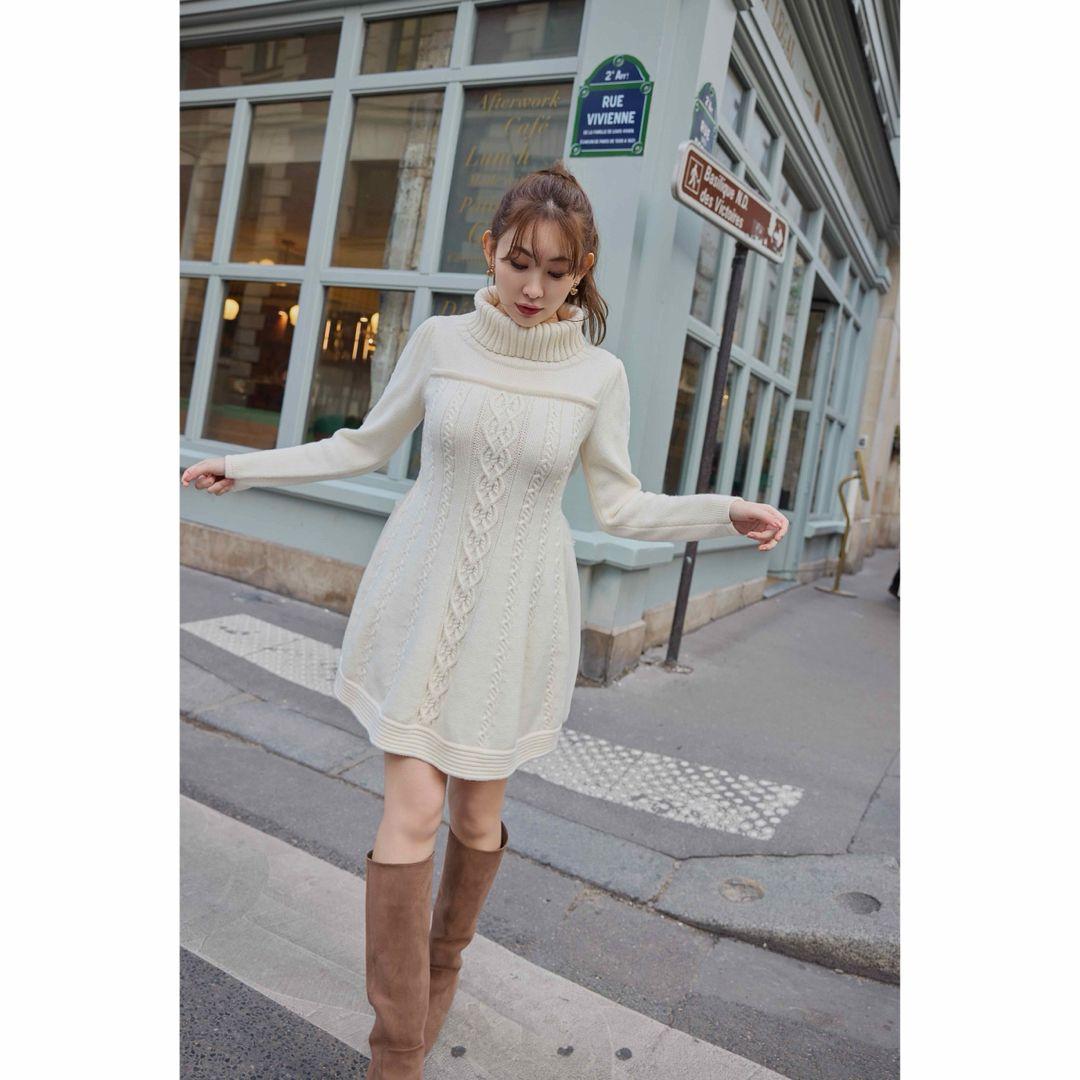 herlipto Clara Cable Knit Dress Sサイズ