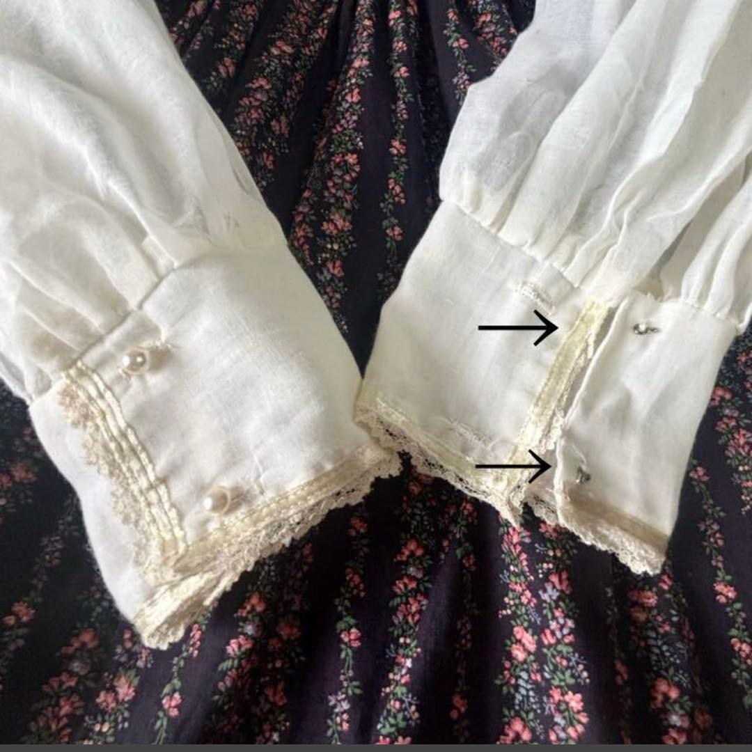 70's VINTAGEアメリカ購入ワンピース花柄フォークロアカントリー調古着