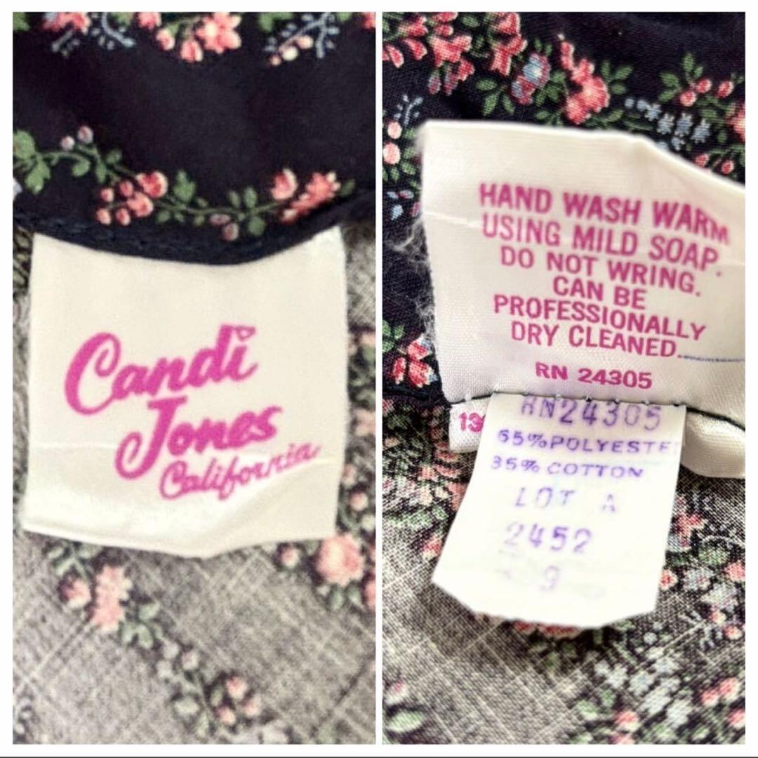 70's VINTAGEアメリカ購入ワンピース花柄フォークロアカントリー調古着