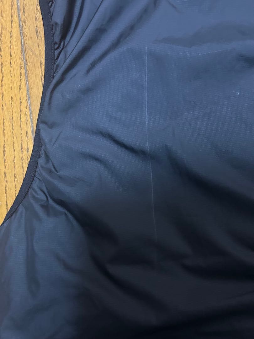 Patagonia ダウンベスト L 黒/青 パフボール puffball