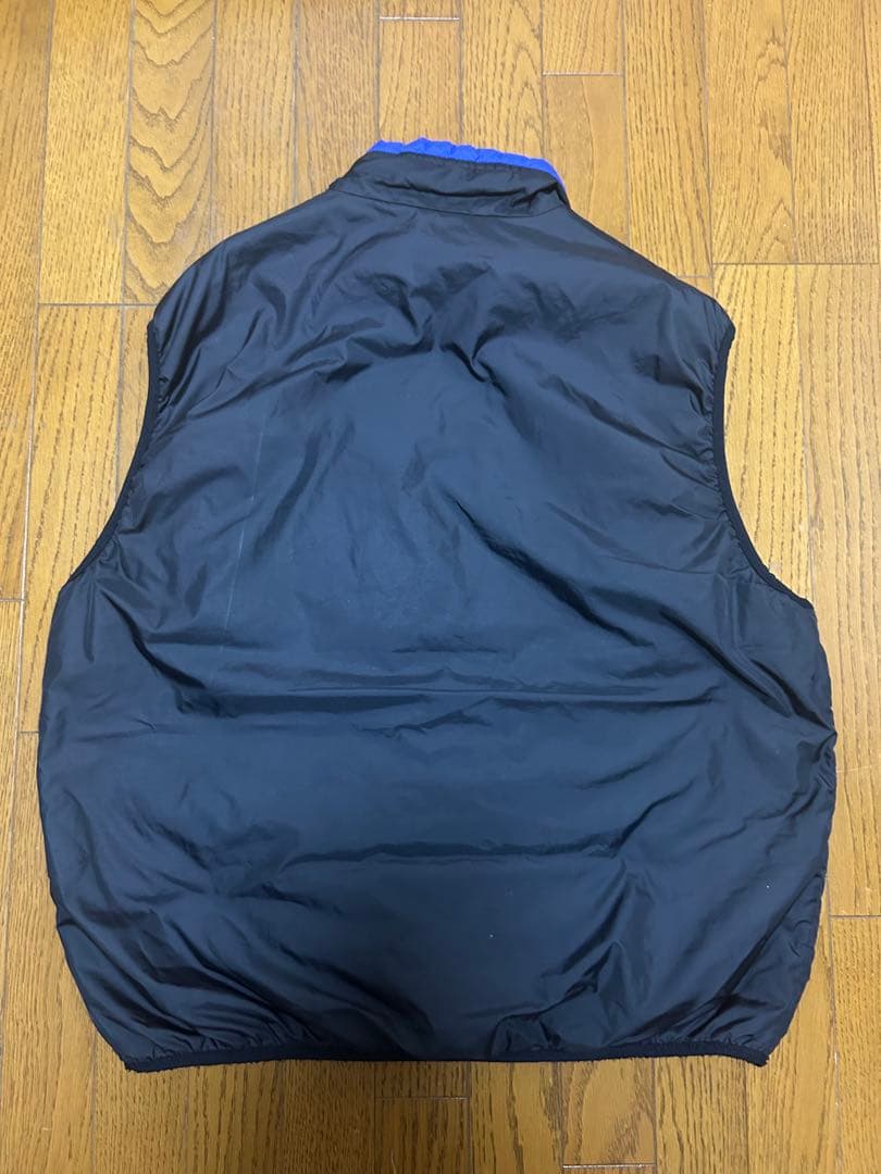 Patagonia ダウンベスト L 黒/青 パフボール puffball
