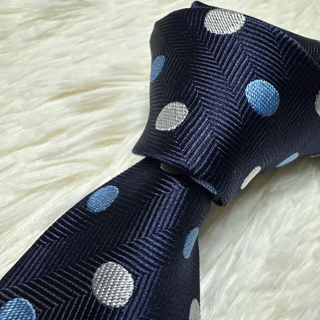 【未使用品】Paul Smith ブランドネクタイ　高級シルク　水玉