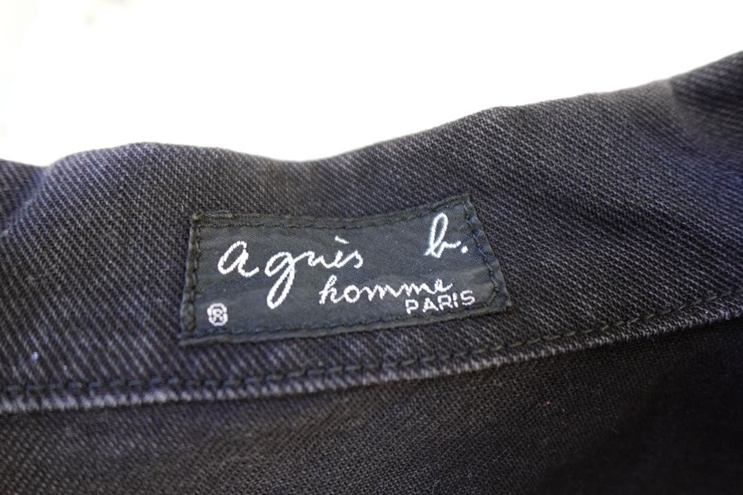 s*o様 1990s agnes b アニエスベー ブラックデニムジャケット 後