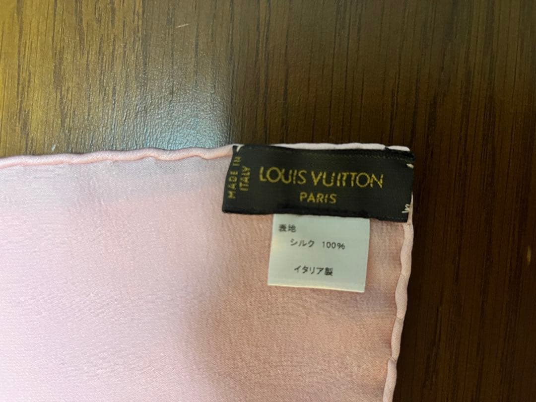 【美品】Louis Vuitton カレ モナコ モノグラム スカーフ ピンク