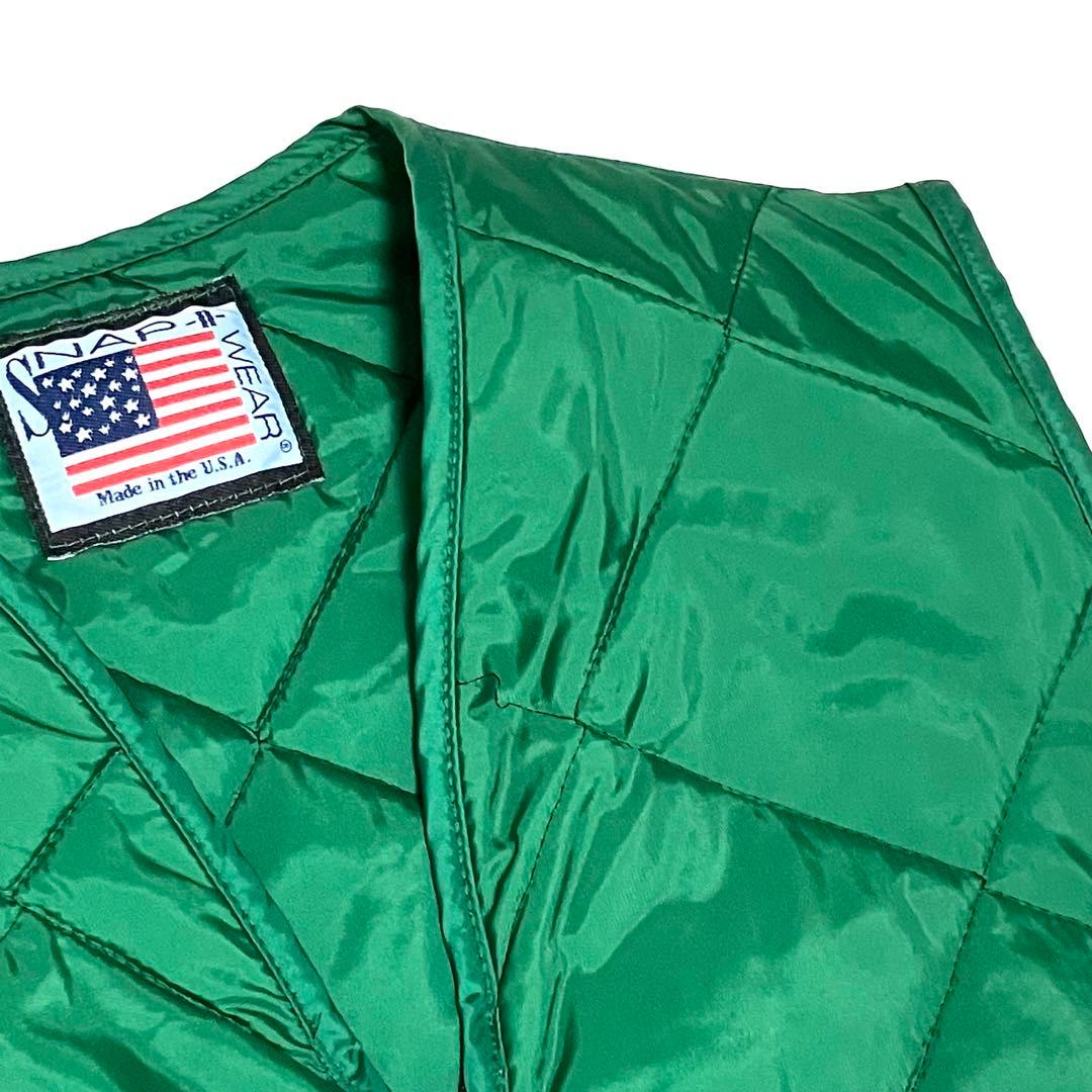 SNAP’N WEAR スナップンウェア アメリカ製 キルティング ベスト 緑