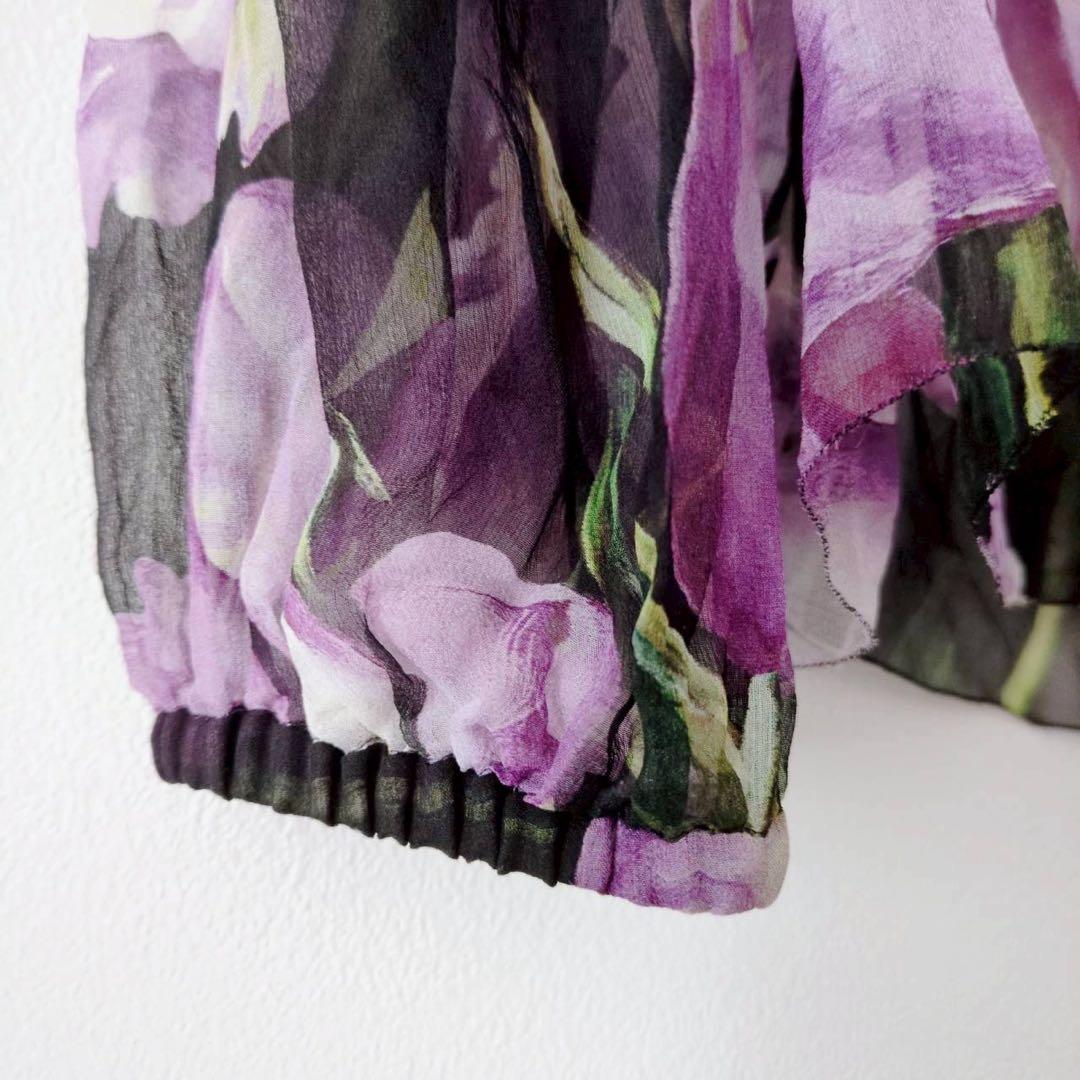 ◾︎希少◾︎ ドルチェ&ガッバーナ シルクボウタイブラウス チューリップ 花 2XL
