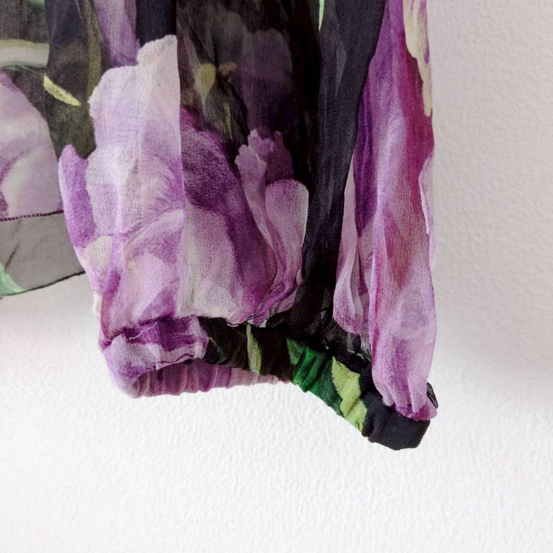 ◾︎希少◾︎ ドルチェ&ガッバーナ シルクボウタイブラウス チューリップ 花 2XL